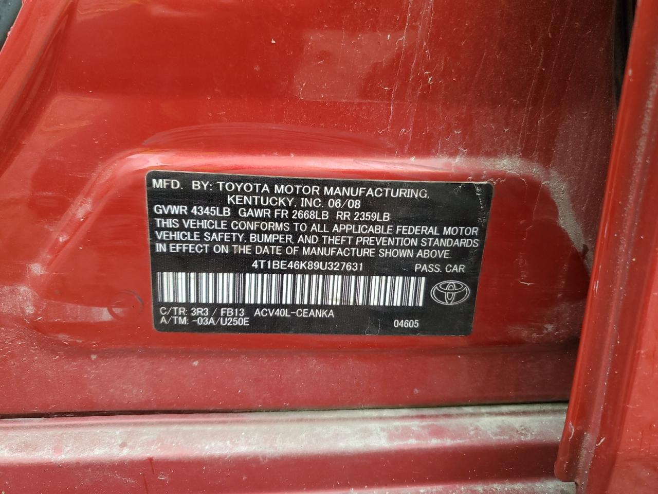 Toyota Camry Base Image 9